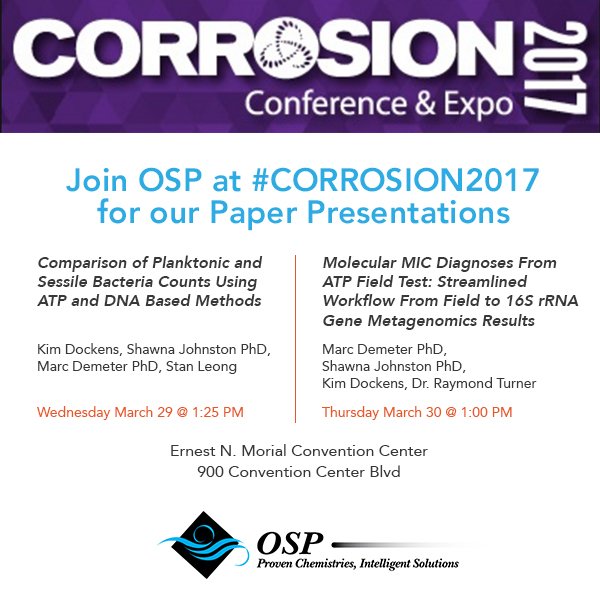 ospmicrocheck's tweet photo. Focusing on planktonic populations can underestimate microbial numbers, impeding #micmitigation #CORROSION2017 https://t.co/tjhjh1zOqI https://t.co/XwVUs1YoTt