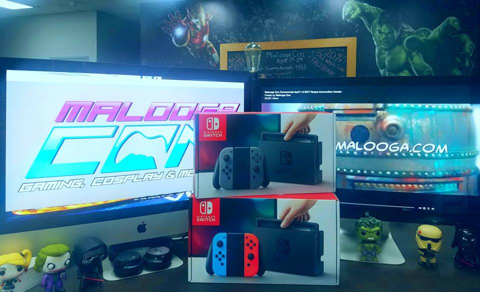 MaloogaCon's tweet photo. TWO #nintendoswitch consoles to give away, head over to our Facebook page for details! #MaloogaCon #free #nintendo #giveaway #GamersUnite https://t.co/RgXXZcmMFr