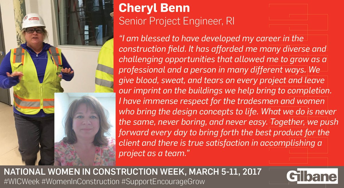 GilbaneNewEng's tweet photo. #HearNAWICRoar celebrating our amazing #WomenInConstruction #SupportEncourageGrow #WICWeek2017 @NAWIC https://t.co/tk0WDX1pHa