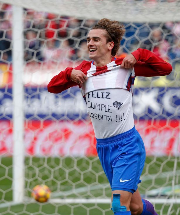 Atletico Madrid star Antoine Griezmann fined after shirt celebration to wish wife 