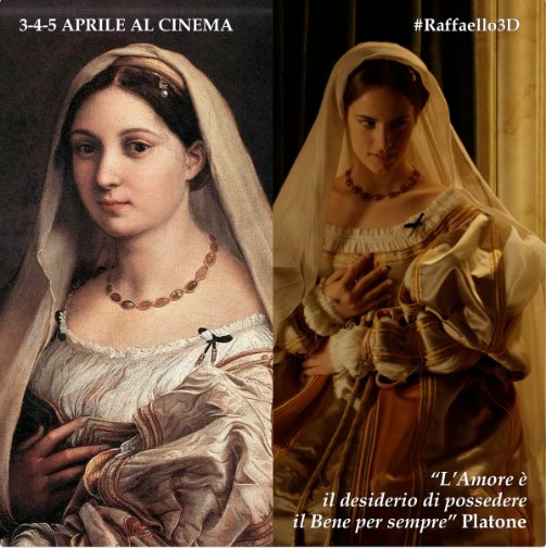Nelle ricostruzioni storiche di #Raffaello3D <a href="/AngelaCurri/">Angela Curri</a> dà vità allo splendido ritratto de La Velata!
