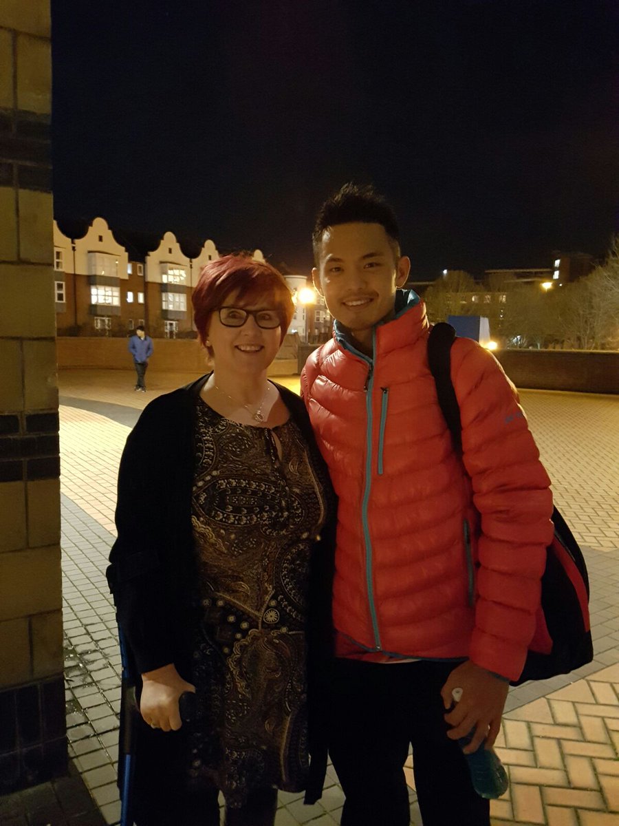 JudiRowbotham's tweet photo. #YAE17 My new badminton partner #badminton https://t.co/AFmG8V19x2
