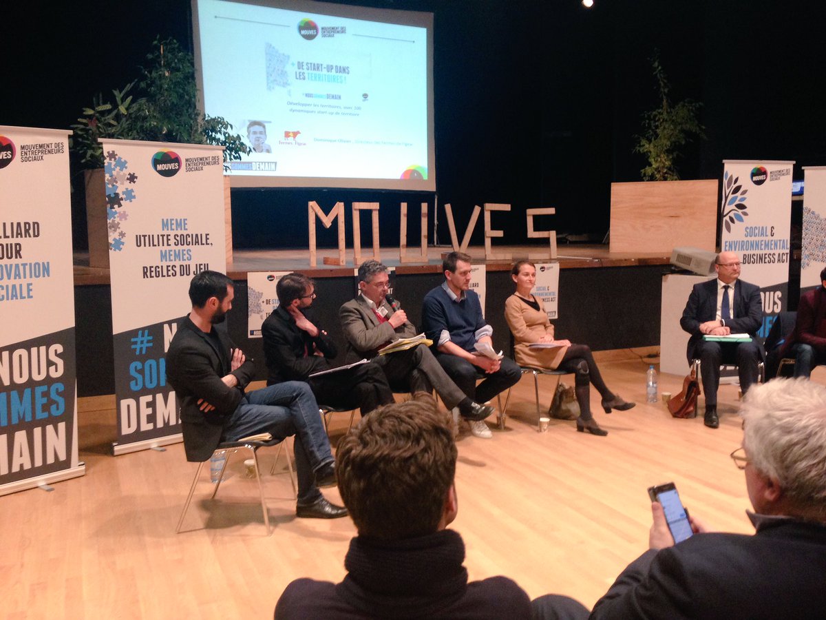 "Ns souhaitons encourager la dynamique pour plus de start-up ds les territoires" @Mouves_ES #noussommesdemain #socEnt