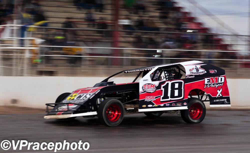 RHRSwag's tweet photo. This is the RHRSwag sponsored  #18rt #IMCA car driven by Jeremy Thorton. Wishing him a safe and successful season. #dirtracing https://t.co/O3pv4bCcjn