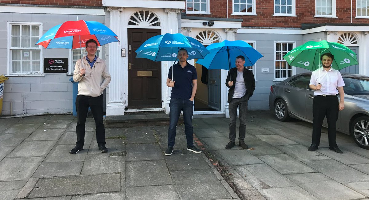 draycir's tweet photo. Introducing our snazzy new #Spindledocumentmanagement #CreditHound and @draycir umbrella's, These should catch some attention! #Bright https://t.co/dfBTeYFjOW