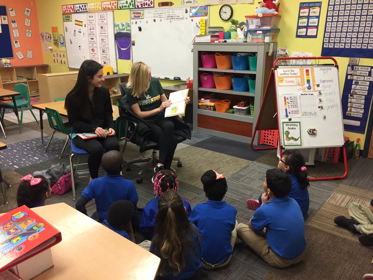 Today HSA Dayton Elementary welcomed <a href="/wrightstate/">Wright State University (Dayton, OH)</a> athletes and Rowdy the Raider as guest readers!