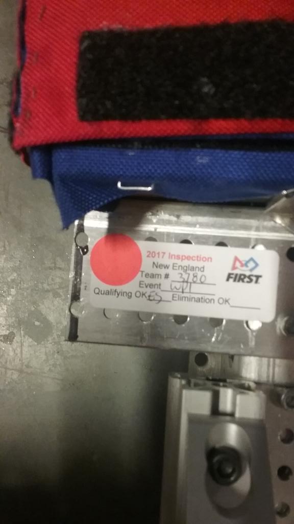 And we passed! See you with 3466 and 126! @NE_WPIDistrict #omgrobots #omgunicorns