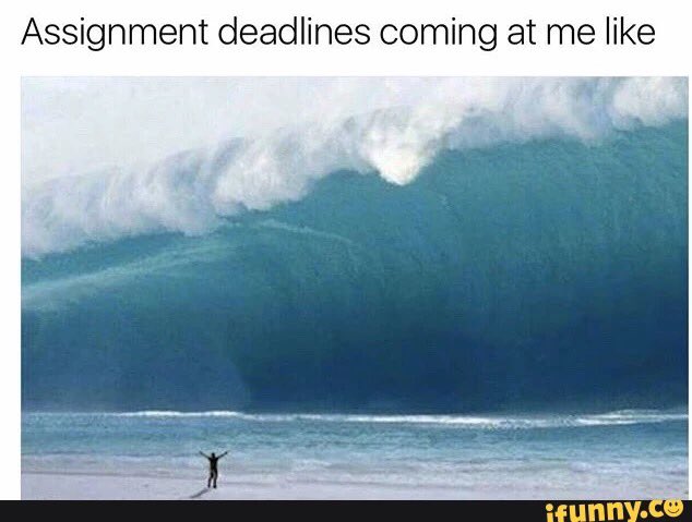 One day left till break, We got this. Please dont kill us in the meantime 🙏🏼