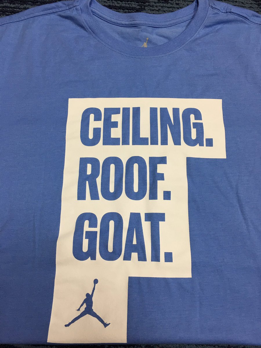 UNCEquipment's tweet photo. Almost tip off time for @UNC_Basketball at the #ACCTourney. Giving @TarHeelFootball these today to wear for the game. #TheCeilingistheRoof https://t.co/DWGZsvBN86