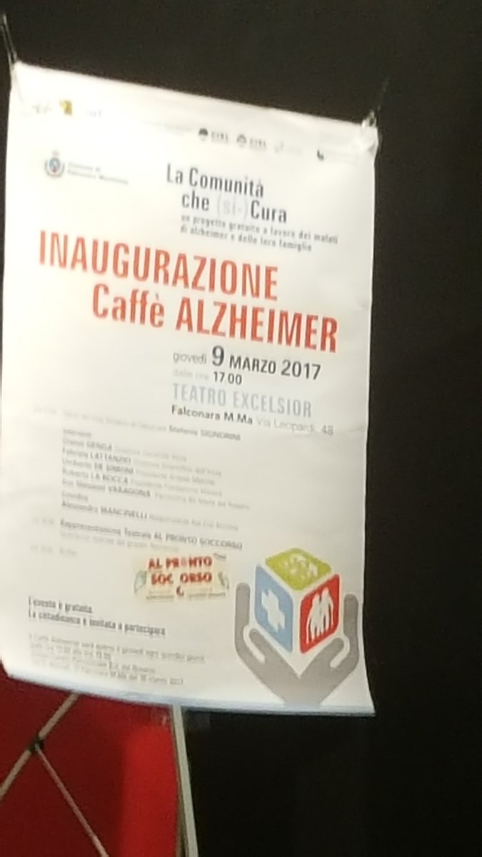 Saurross's tweet photo. Falconara:Inaugurazione #caffe`Alzheimer..La comunitàche(si)cura. #welfare  attivo nei territori. @cislmarche @anteasnazionale @INRCA_IRCCS https://t.co/14L0SQJi7E