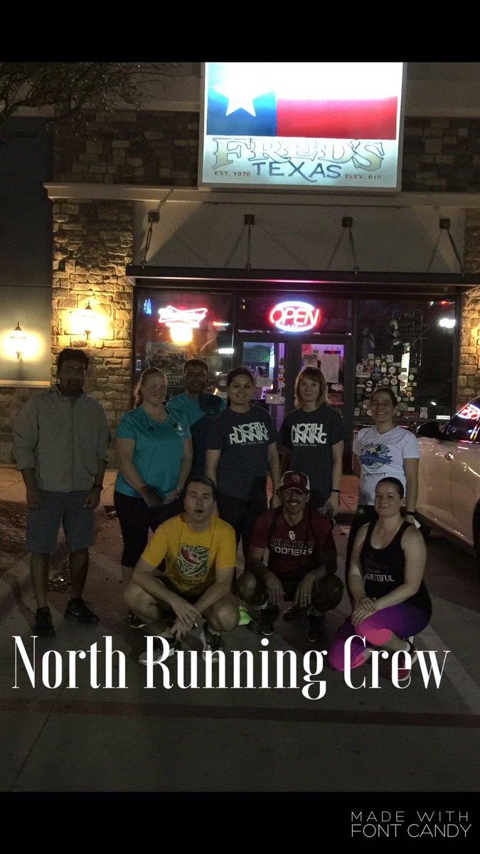 northrunningfw's tweet photo. We meet, we ran, we drink. Boom 💥 #crewlove #northrunningfwtx #fortworth #fredstexasnorth https://t.co/aeNPAHz51e