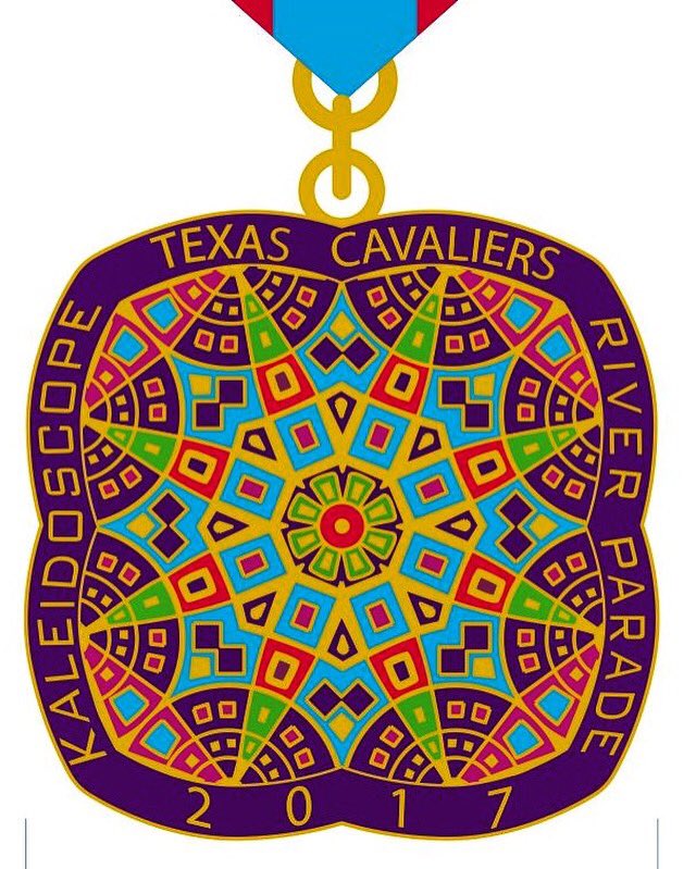 TXCavaliers's tweet photo. Thank you to @FPCarch for designing our awesome 2017 #RiverParade Medal! 
Get yours on our website, proceeds support #SAkids! https://t.co/vFn528o49F