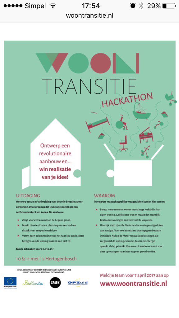 HarmkeBekkema's tweet photo. En dit is de poster voor de woontransitie hackaton. Ontwerp je eigen aanbouw en win realisatie! https://t.co/UPxrKpA3Dd