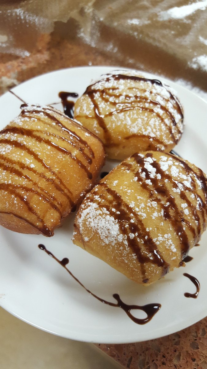 MissSavitski's tweet photo. Culinary Arts II used a new method of baking today: Frying. #beignets4days #yeastbreadunit π© https://t.co/5Ud9vqtcWL