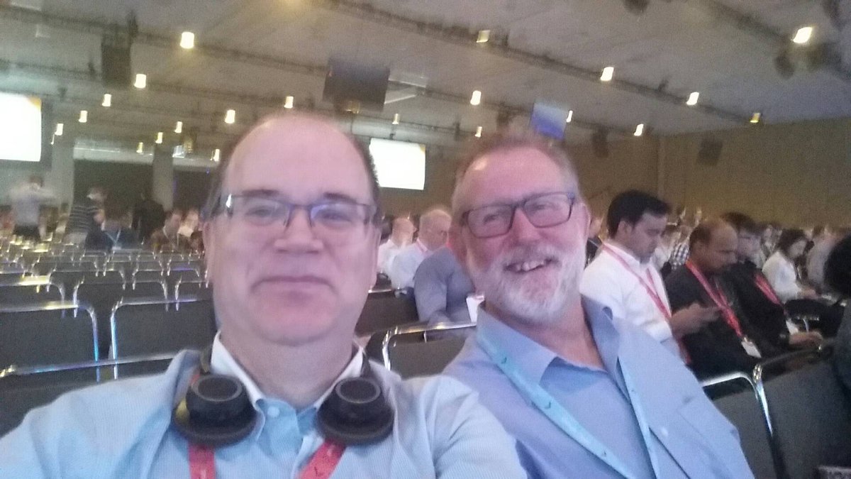 jsweeney_ibrs's tweet photo. Hanging at #googlenext17ar with mah bro, waiting for keynote. I'm such a rebel. https://t.co/oODVTarUCi