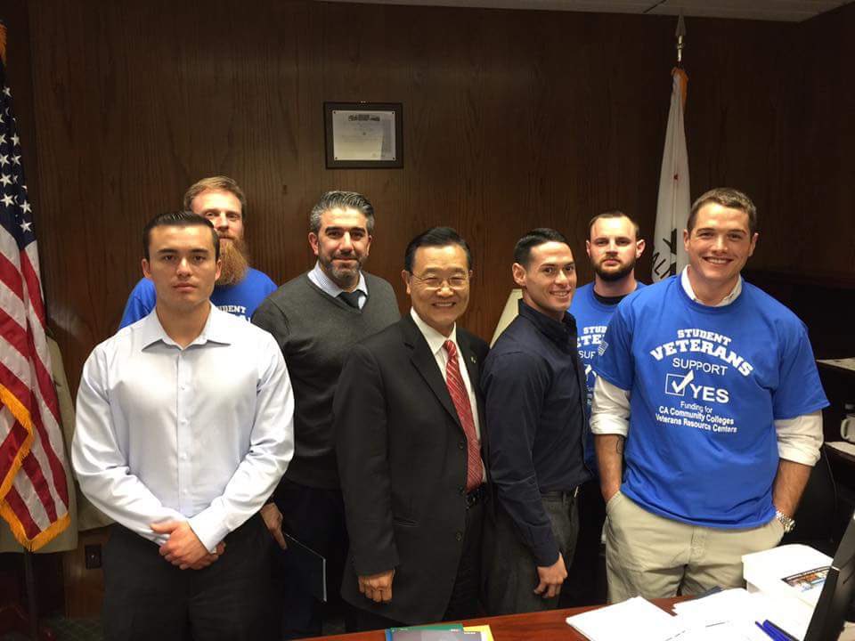 MyIrvineValley's tweet photo. #IVCvets met with #AssemblymanChoi in Sacramento yesterday as they lobbied for #FundVRCs #investinvets #proudtobeivc https://t.co/GJDJ5ZYJQD
