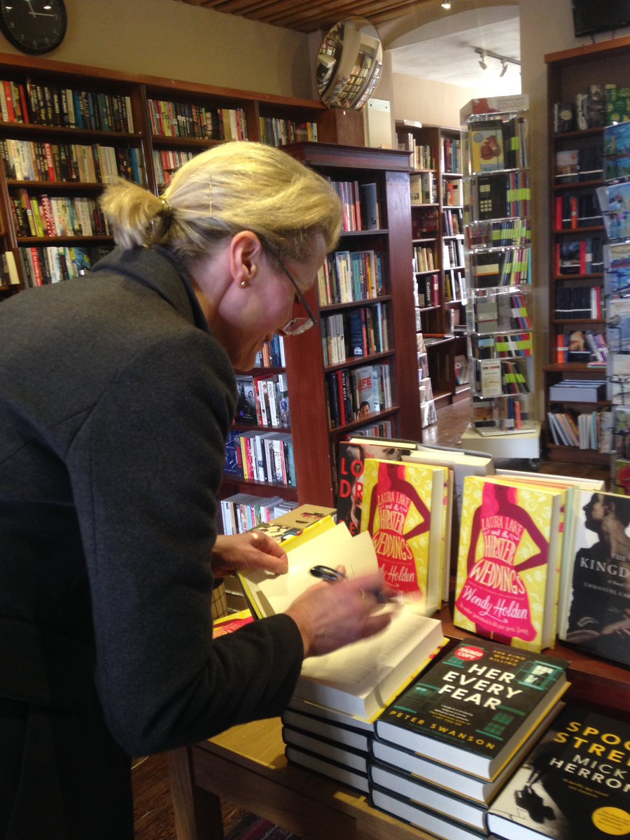 HoZ_Books's tweet photo. Laughs abundant as ever @WELBooks this afternoon with @Wendy_Holden and her laugh-out-loud book #LauraLake. Happy publication day! https://t.co/rTNvP7BGJz