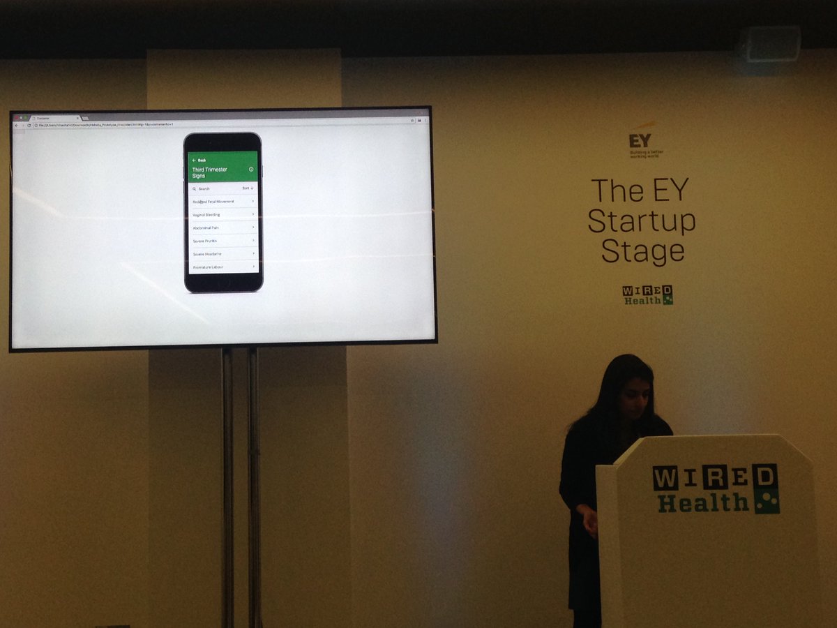 HaBabyApp's tweet photo. HaBaby demo by at the start up stage #WIREDhealth @mattiaslaw @EmpowerHack https://t.co/HPVtyj9ek5