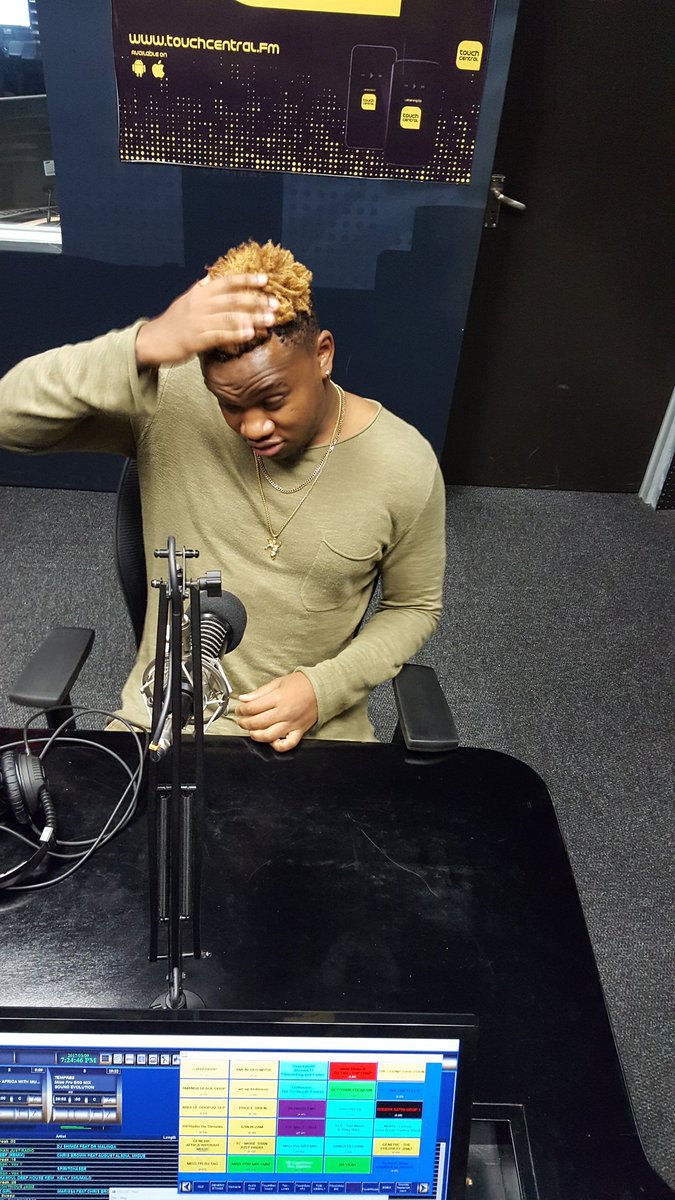 IamDJSOSO's tweet photo. KLY in studio with us @TouchCentralFM #TheSoundEvolution #TSEInterview 
New artist at Ambitiouz! https://t.co/MwS91yOeNQ