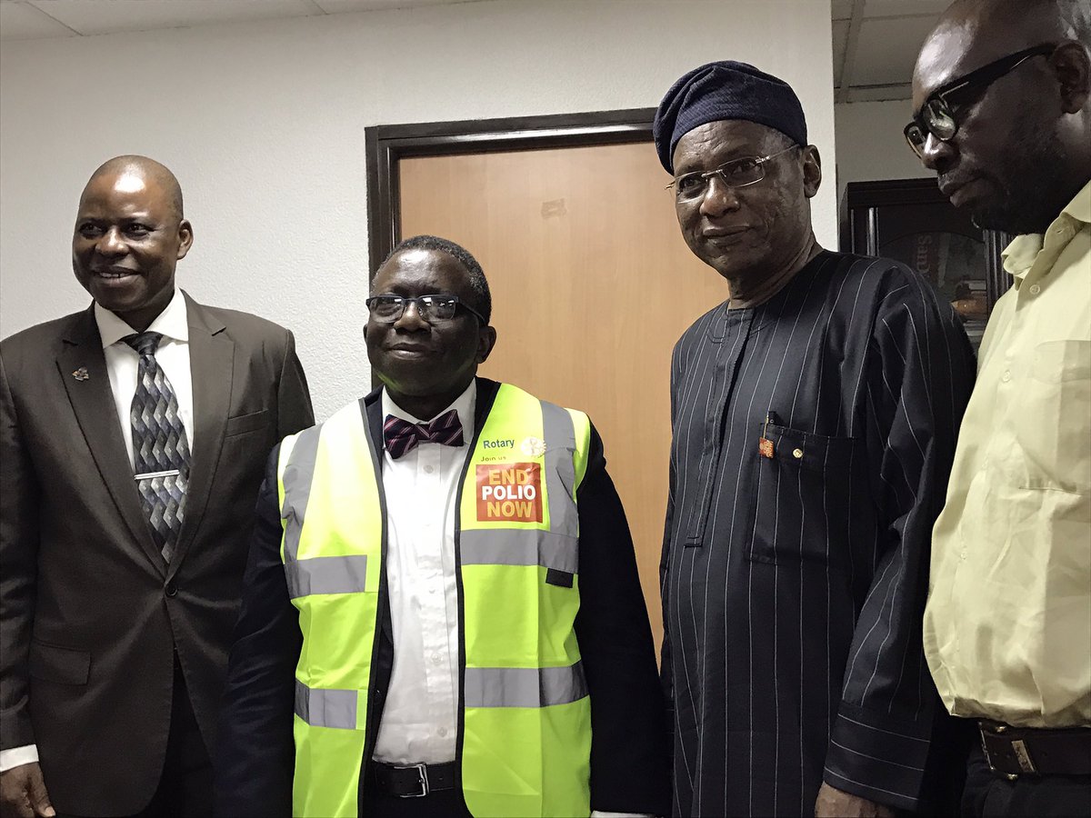 IsaacFAdewole's tweet photo. I received a commitment of over $9m in grants from @Rotary to support polio eradication in Nigeria implemented through @WHO &amp; @UNICEF https://t.co/5tpvNd1eo9