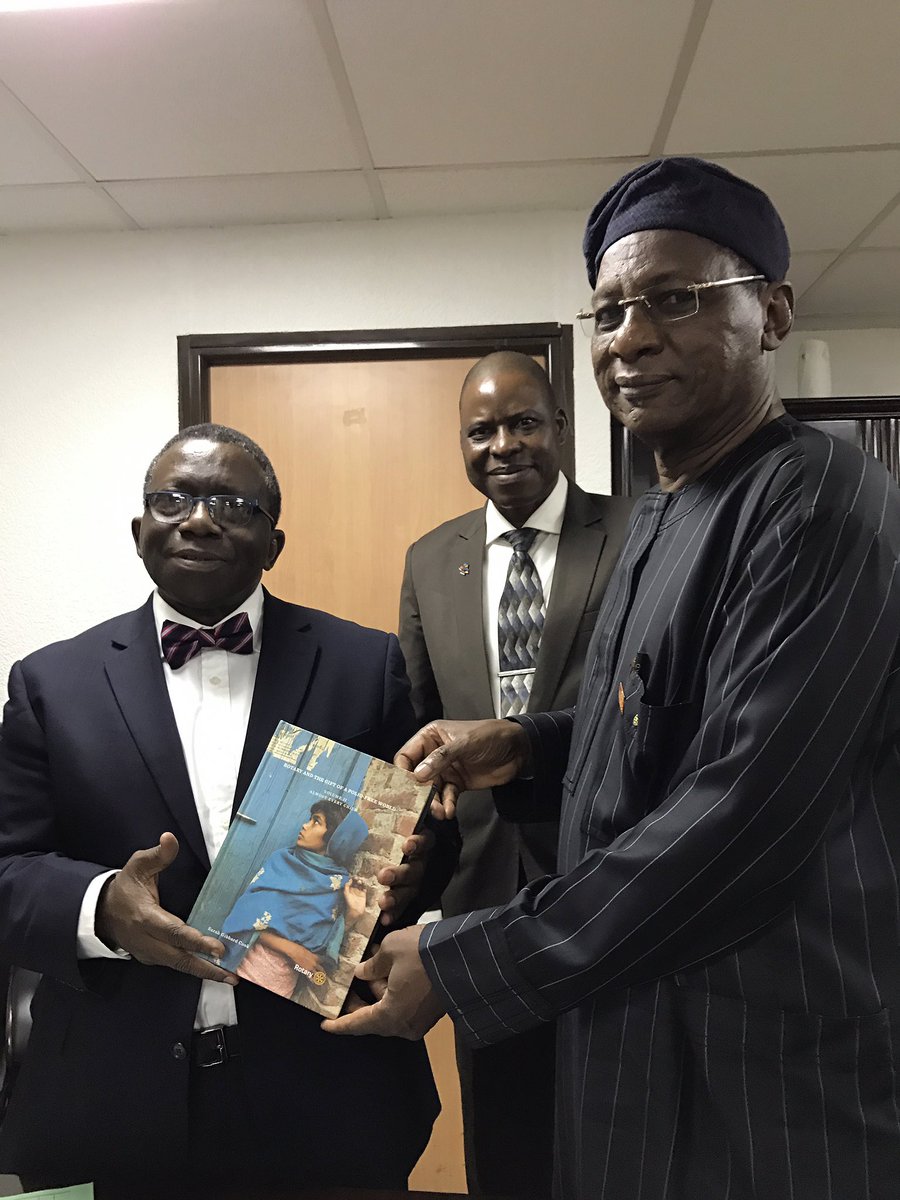 IsaacFAdewole's tweet photo. I received a commitment of over $9m in grants from @Rotary to support polio eradication in Nigeria implemented through @WHO &amp; @UNICEF https://t.co/5tpvNd1eo9