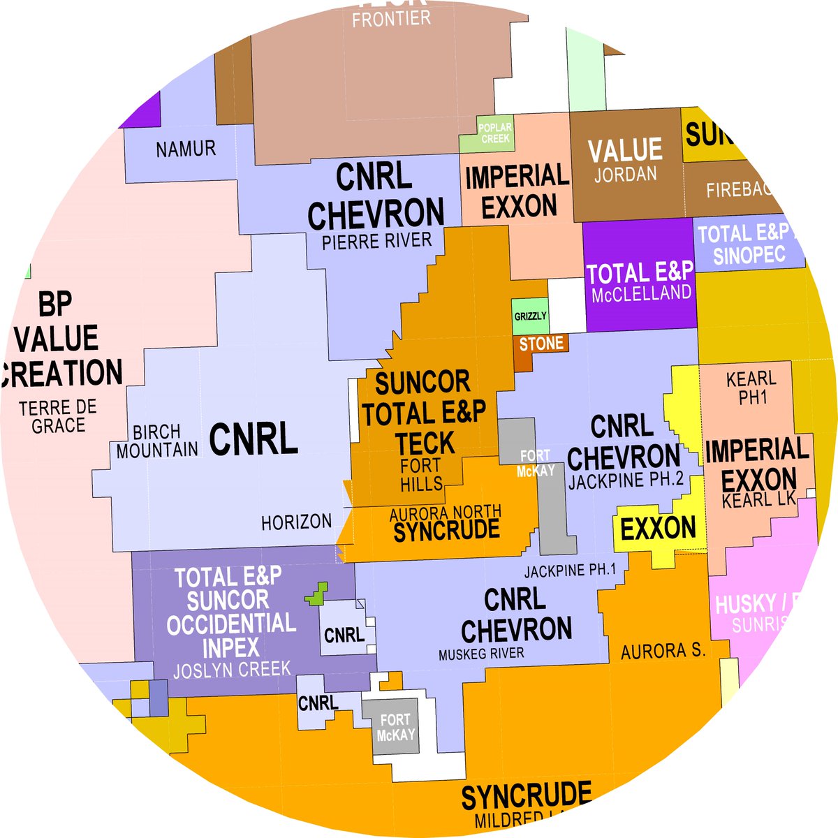 DVTGeomatics's tweet photo. #Divestco has updated our #Oil #Sands maps showing the massive #CNRL deal capturing #Shell and #Marathon leases. Wow! @DVTGeomatics https://t.co/kL3r8BMteC