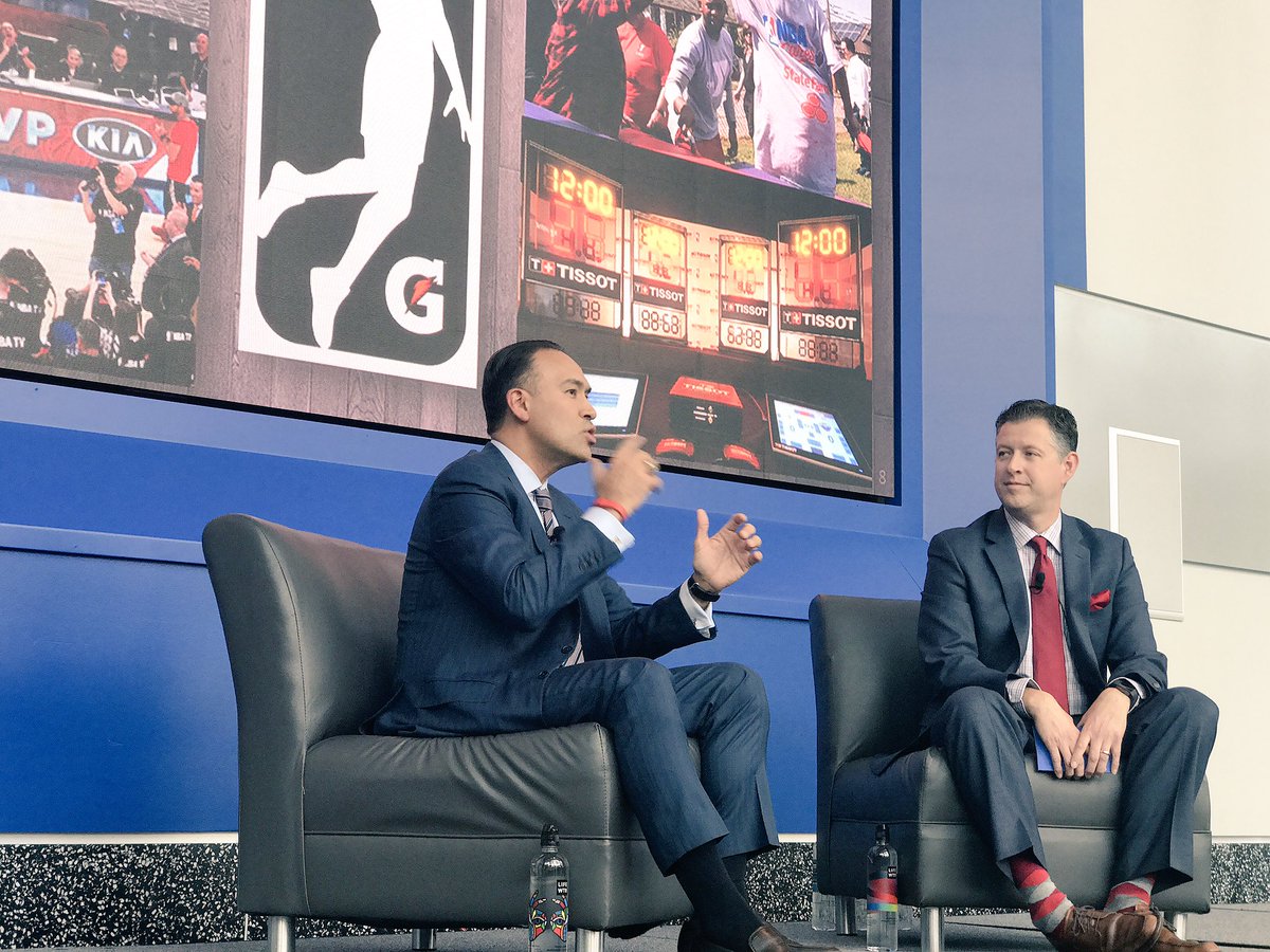 kimdevitt's tweet photo. "Instill a love of basketball among youth." -@NBA Dep. Commissioner Mark Tatum (#TBT to when I was the only girl on my team) #magicsummit17π https://t.co/Va6o5Fl9Vu