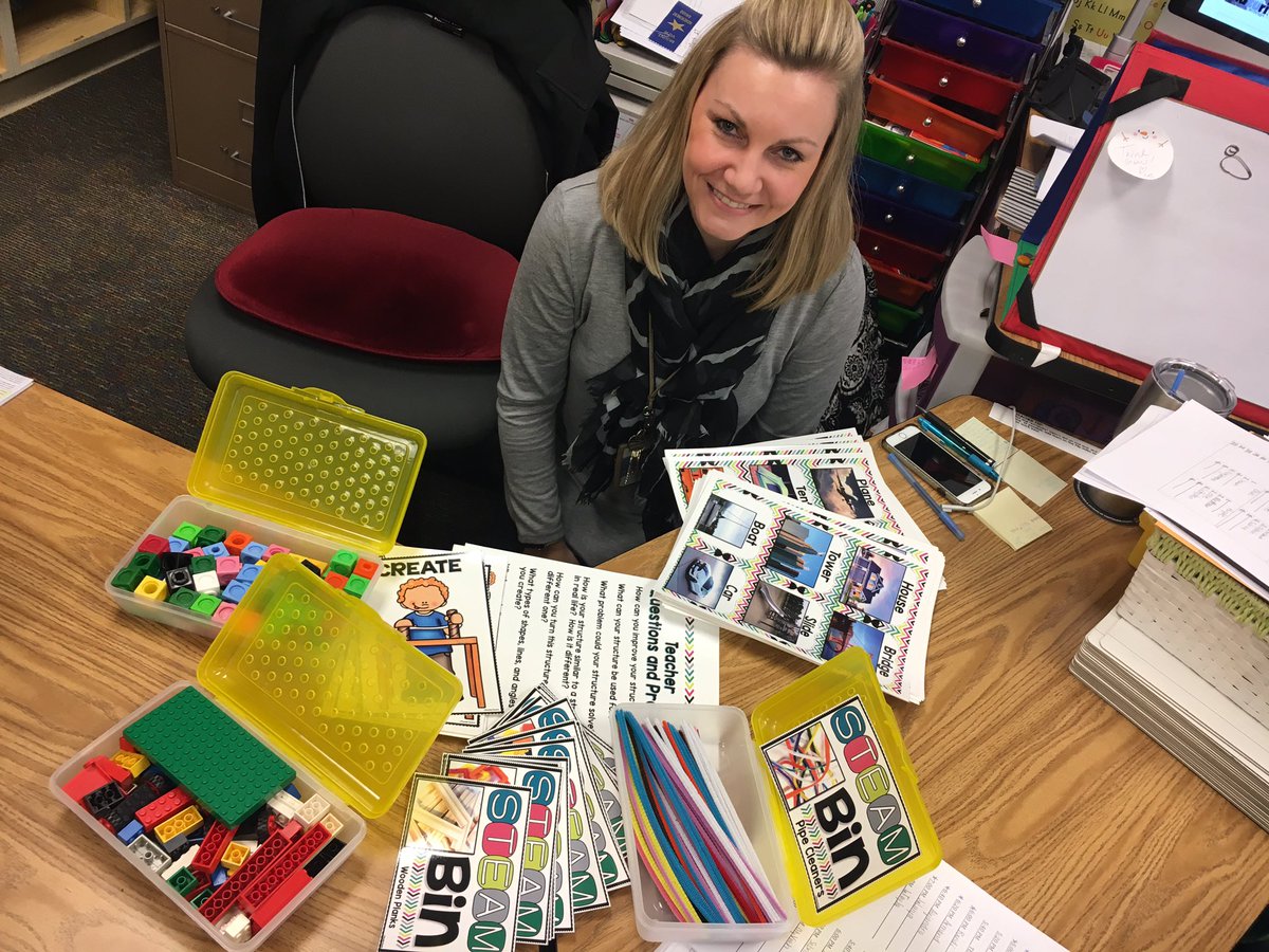 eileenheller's tweet photo. @OPSCleaver Check out STEAM bins @erintuttle13 made after #OPSMIE training. @jaymie_aliano inspired her to apply 4 the science program. https://t.co/LYHdgYKkjL