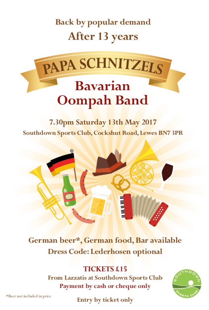 Bavarian Oompah Band at The Southdown <a href="/LewesAC/">Lewes AC</a> <a href="/LewesHockeyClub/">Lewes Hockey Club</a> <a href="/InterSportLewes/">Intersport Lewes</a>