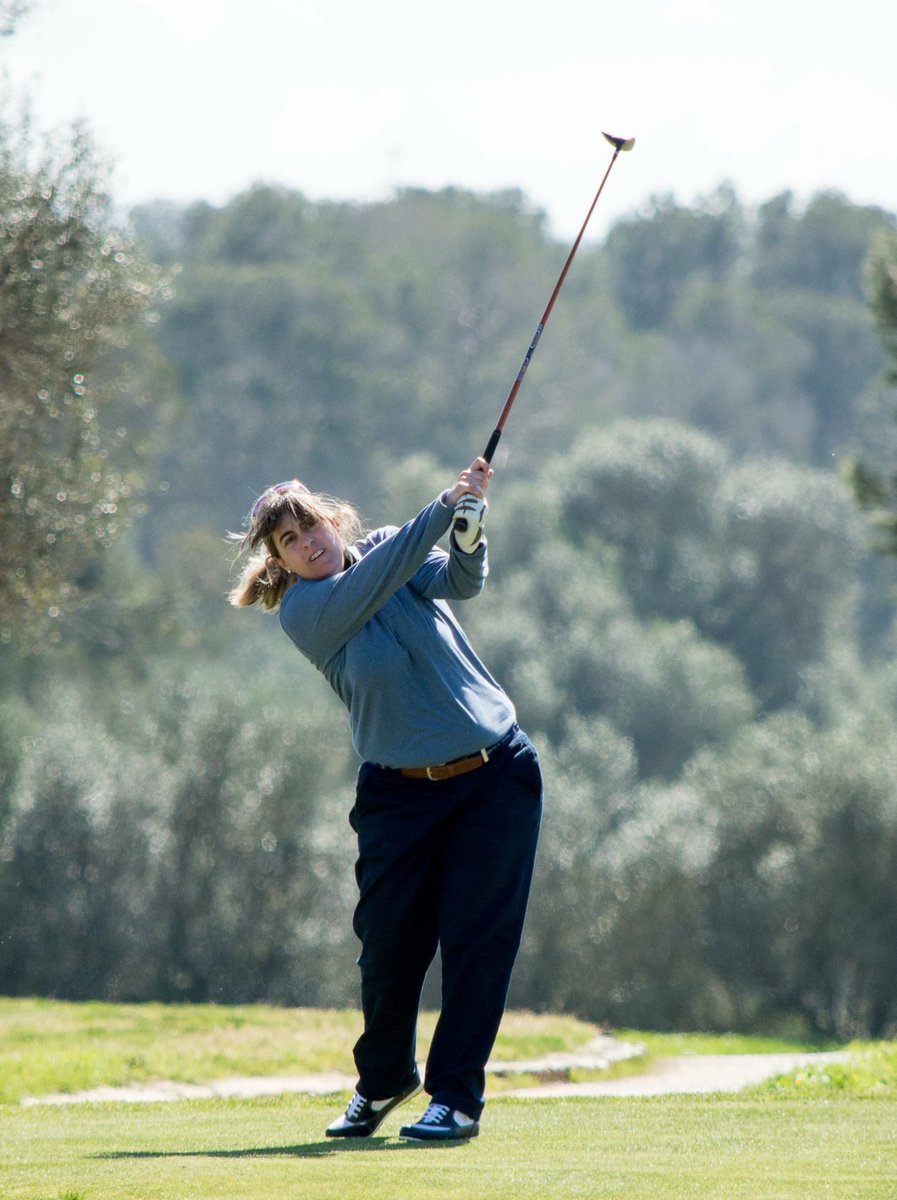 GolfPhotograph's tweet photo. After 2 years of baby pause Ana is back . Every single swing how much she enjoys it. #nikon @GolfParkPuntiro https://t.co/7qsHu04NiK