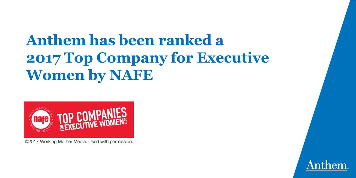 Proud of being recognized by <a href="/_NAFE_/">NAFE</a> as a 2017 Top Company for Executive Women.
