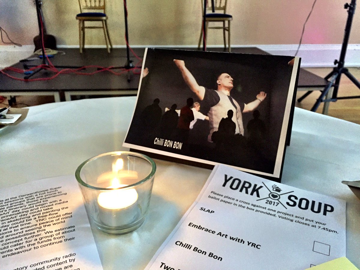 Ready for some <a href="/YorkSoup/">York SOUP</a> at <a href="/YorkTheatre/">York Theatre Royal</a> - candles and everything..