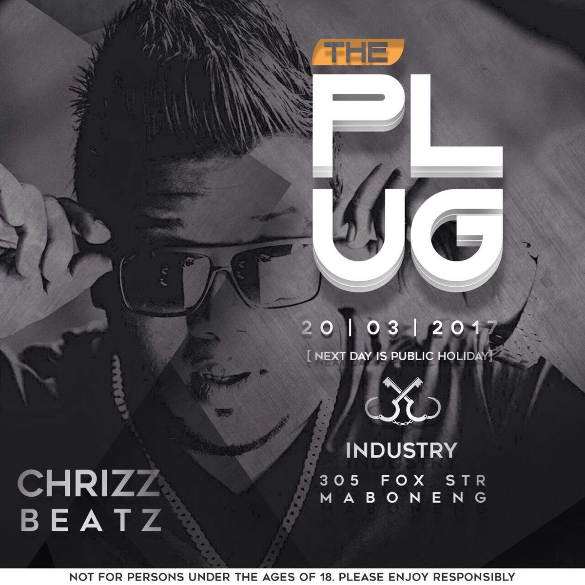 PK_Musiq's tweet image. PLUGGIN IN @Chrizz_Beatz to the mix!

INDUSTRY | 305 Fox Street Maboneng

20 | 03 | 2017
[Next Day is a Public Holiday]

#ThePlug20thMarch