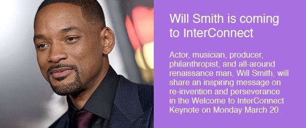 Will Smith at #IBMInterConnect 🙊🙌🏼