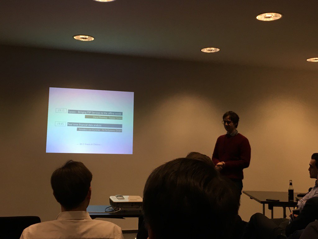 PeteLuck's tweet photo. 2 spannende Vorträge beim #fintech meetup #startplatz #fintechcgn https://t.co/Fev4iANpwY