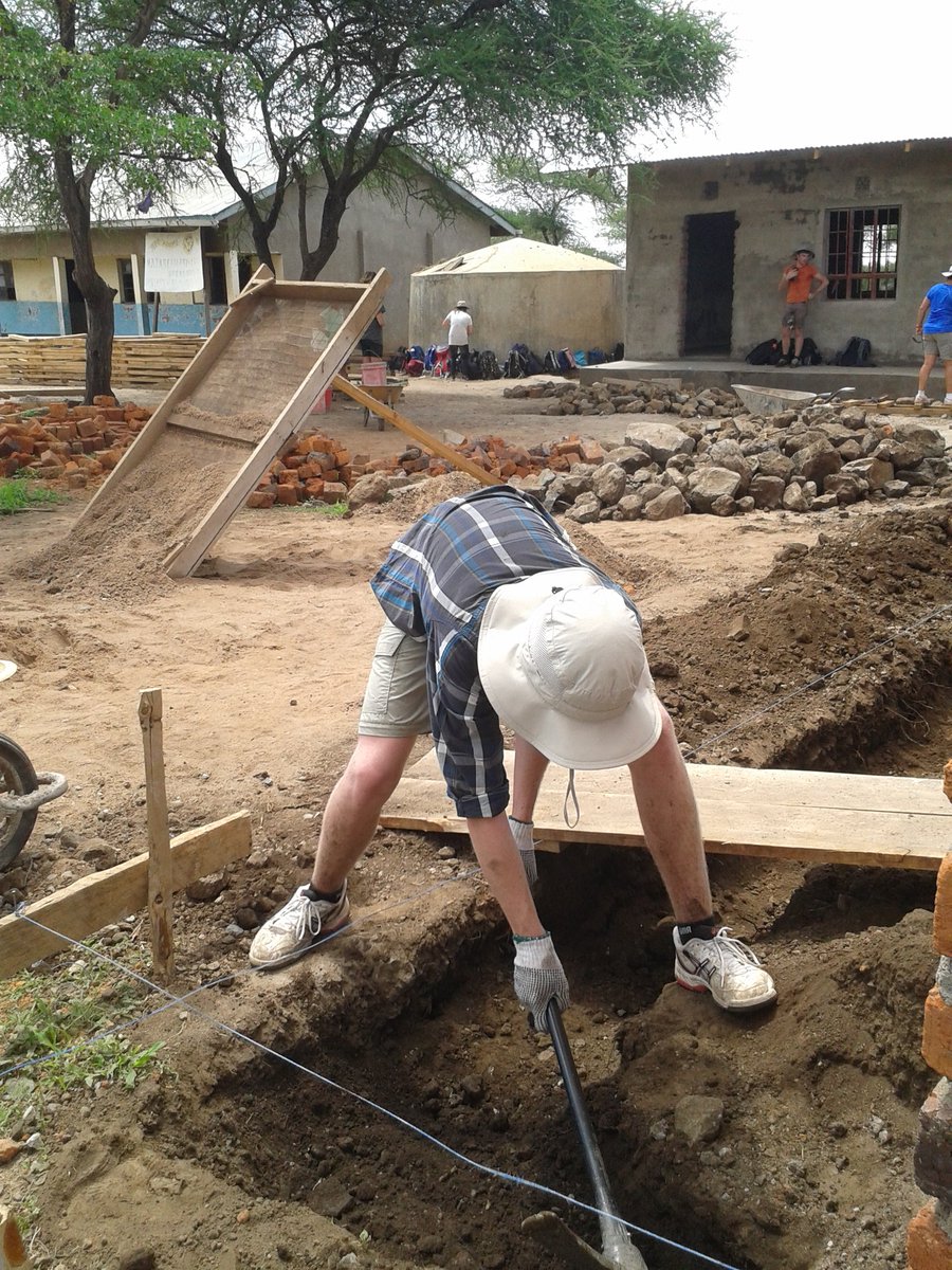 Day 3- Group A are on safari while group B continue with the extremely hard work at Nazareti primary school