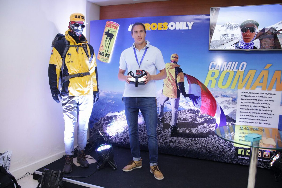 darkdogparaguay's tweet photo. Vení a visitar nuestro stand en el #MKTrend y viví la experiencia de Camilo Román en el Aconcagua en realidad virtual. #HeroesOnly https://t.co/JrO1lzcx2R