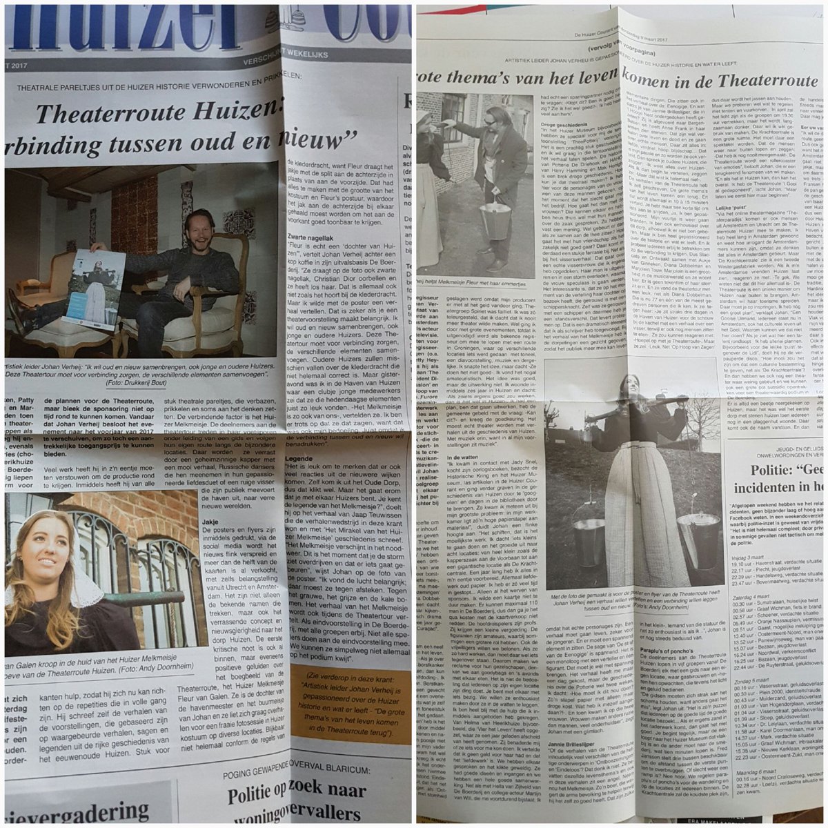 TheaterHuizen's tweet photo. Twee pagina's interview in de Huizer Courant vandaag #deboerderijhuizen @huizermuseum @de_krachtcentrale @ontdek_huizen #huizercourant https://t.co/ZOe7wi2SVw