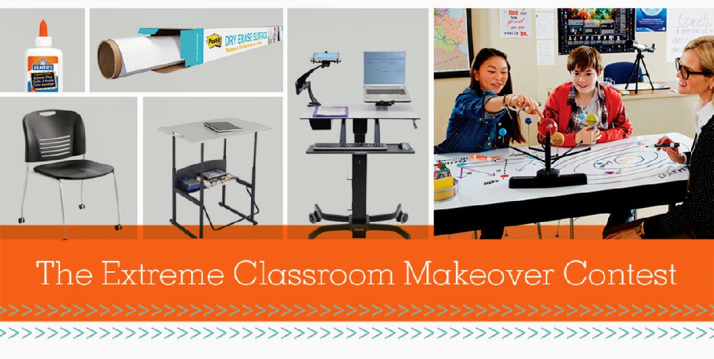 MitchChampagne's tweet photo. My hard-working class and I just entered the #ExtremeClassroomMakeover contest from @StaplesCanada! π€For us! https://t.co/LZXTQXvt0O