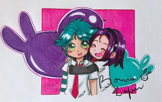 LapinSugar's tweet image. Último Dibujo #bonxbonnie hasta que consiga repuesto de mi rotulador tono turquesa TvT/.
@edd00chan #FNAFHS #Bon