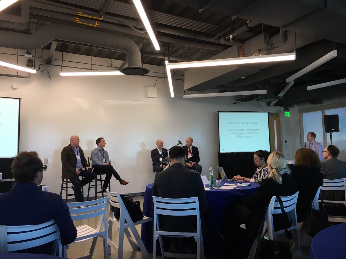EmilienMarchand's tweet photo. @flytranspose @AirbusSV Amazing panel discussing the new frontier for experience in travel at the Airbus Transpose event. https://t.co/EcnUSwhsIB