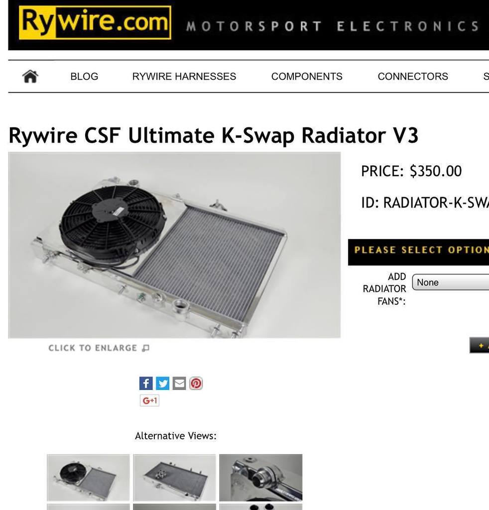 Brand new product for the #k20 swap guys! #rywire and @csf_radiators collaboration product… ift.tt/2lJbdbZ