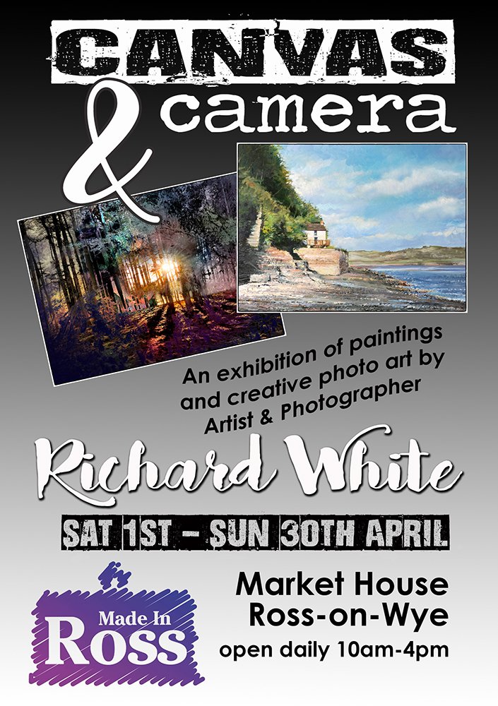 Our next guest exhibition starting on 1st April #photographer and #artist Richard White - pop into the gallery during April :-)