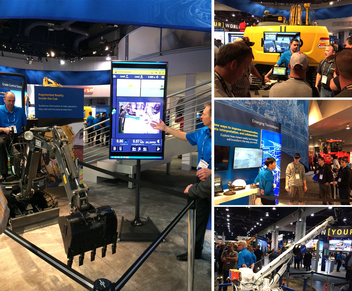 TrimbleCEC's tweet image. Day 3! Plenty to see at our booths, including our new Trimble Earthworks software, Emerging Tech demos &amp;amp; Lifting Solutions #TrimbleConstruct