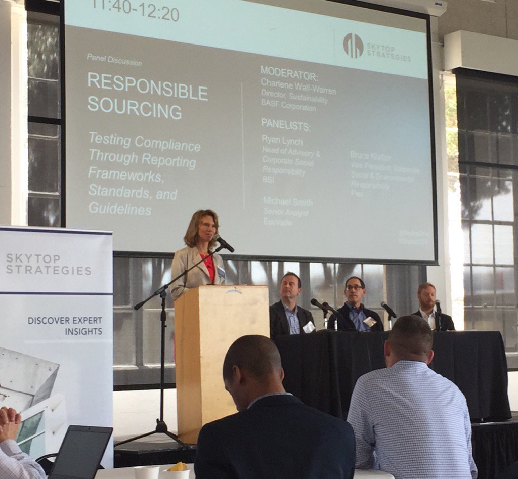 MGrossmanSV's tweet photo. #csr3.0 @SkytopStrat #responsiblesourcing how to make it happen? Thru mgt systems & operational, innovation goals https://t.co/RHLtQrVtcF
