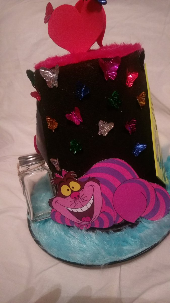 jasmin2975's tweet photo. @Jackpotjoy #Anditips the hat we decorated for my daughters mad hatters tea party at school next week :) httgfr https://t.co/m1f3TWm5N3