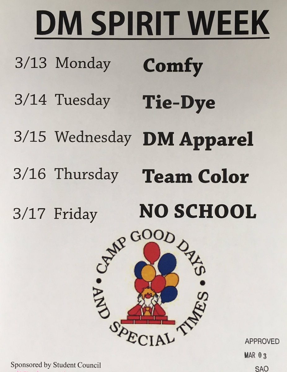 DMisFTK's tweet image. ❗️GET READY FM BECAUSE DM SPIRIT WEEK STARTS NEXT WEEK AND DM IS NEXT SATURDAY THE 18TH ❗️