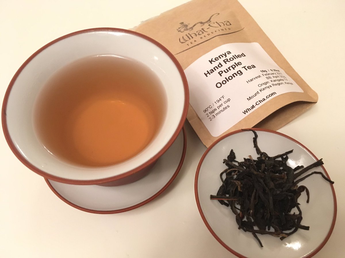 Have you ever had purple #oolong ? My first ever tonight from <a href="/What_Cha_Tea/">What-Cha</a>. Fruity and tangy, totally unique!