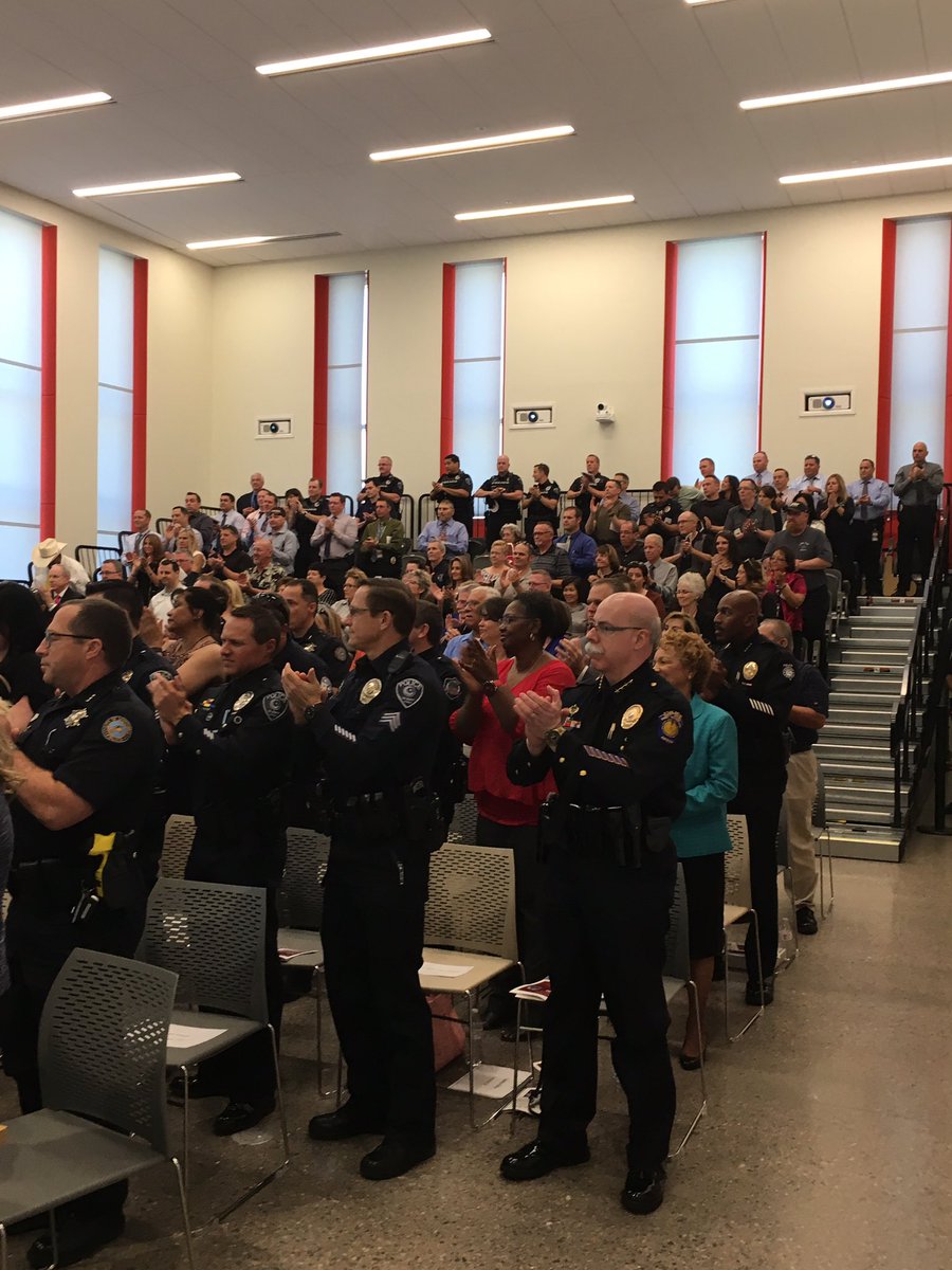 Chief Tim Dorn Gilbert Police Department Chief Tim Dorn receives