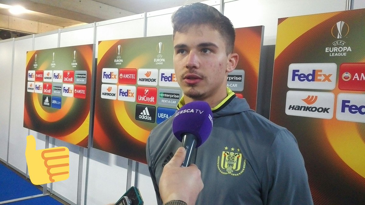 rscanderlecht's tweet photo. Leander Dendoncker in the mixed zone #RSCA #COYM #UEL #APOAND https://t.co/WEyGhHi45O